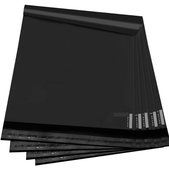 Other - 50 qty•13”x10” Eco-Friendly Solid Black Poly Mailers for Shipping